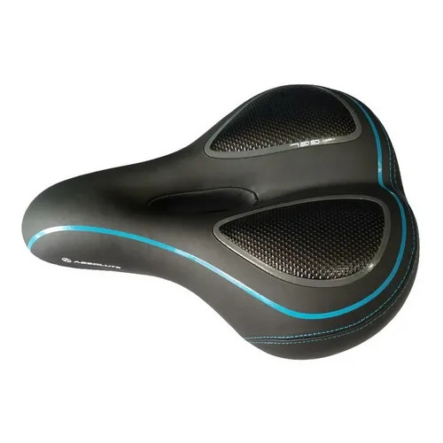 Selim Absolute Confort Vazado com Gel e Elastômero Pto/ Azul