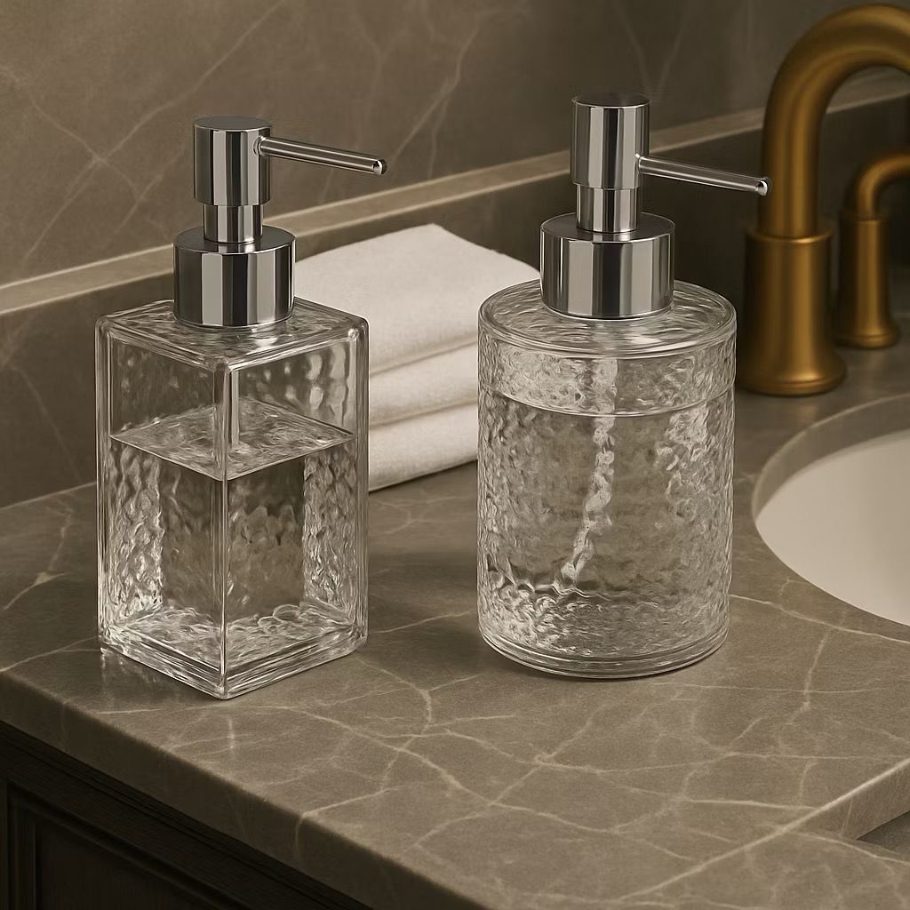 Dispenser Sabonete Líquido 350ml Moderno para Banheiro ou Lavabo Texturizado - HU58677