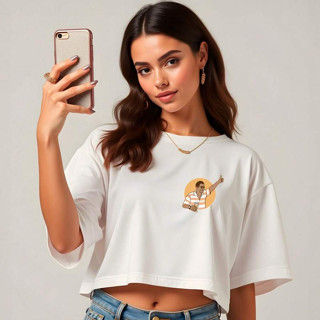 Blusa Feminina Cropped Oversized Zeca Pagodinho Samba Pagode Estiloso Moderno em Oferta na Shopee