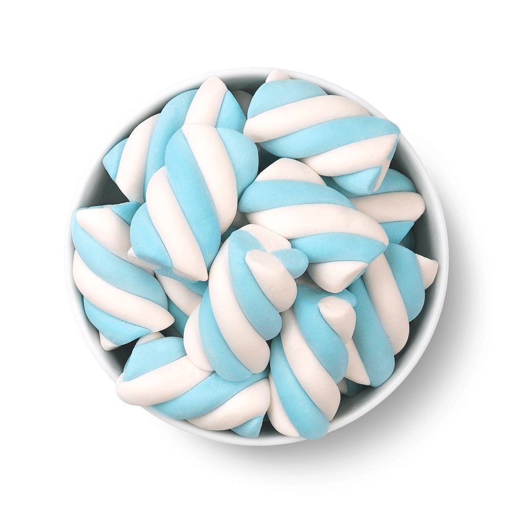 Detalhes do Marshmallow Maxmallows Twist Azul E Branco Docile 220g