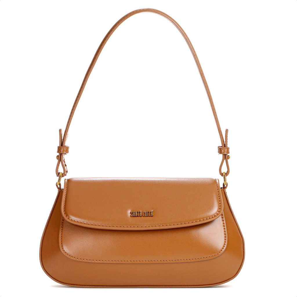 Bolsa Média Santa Lolla Baguete Soft Marrom Caramelo - Feminino