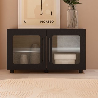 Balcão Buffet Mia 81,50 cm 2 Portas Com Vidro 100% Mdf - Artely Móveis em Oferta na Shopee