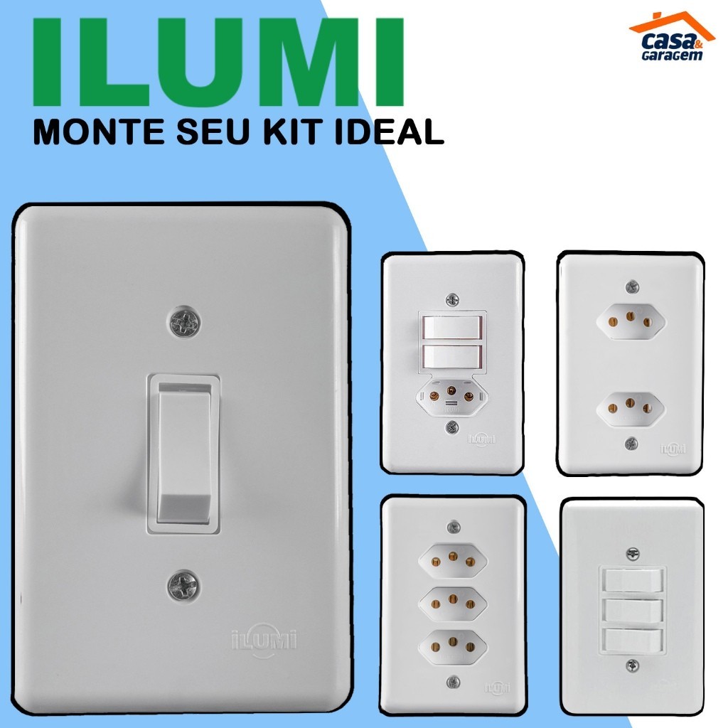 Tomadas Interruptores Linha Stylus - Ilumi em Oferta na Shopee