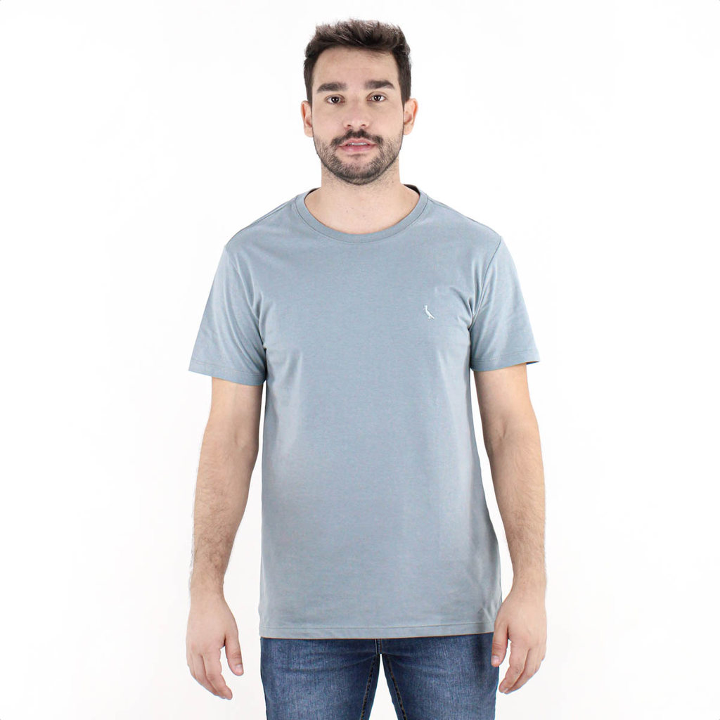 Camiseta Reserva Super Slim Careca Azul Dusty - Masculino