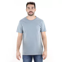Camiseta Reserva Super Slim Careca Azul Dusty - Masculino