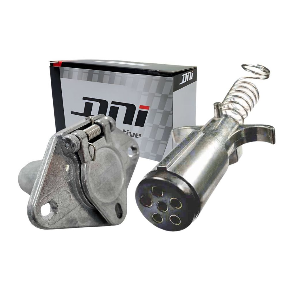 Kit Tomada Engate Reboque Carretinha 6 Polos Macho Fêmea Redonda DNI8360 em Oferta na Shopee