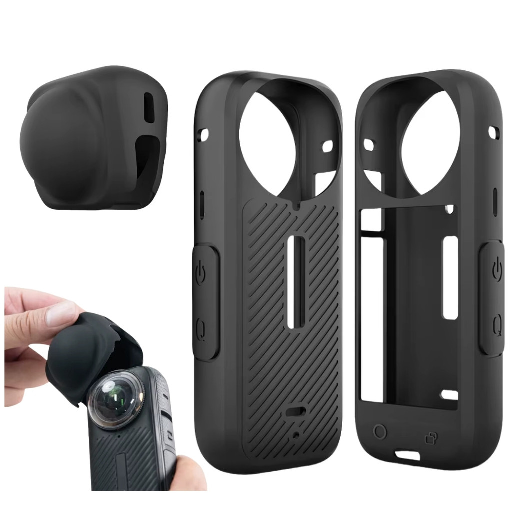 Capa para câmera de ação Insta 360 X4 + protetor lente
