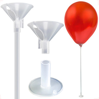 Kit Varetas Suporte Para Balão + Base Autoadesiva 33cm Cristal - decoração em Oferta na Shopee