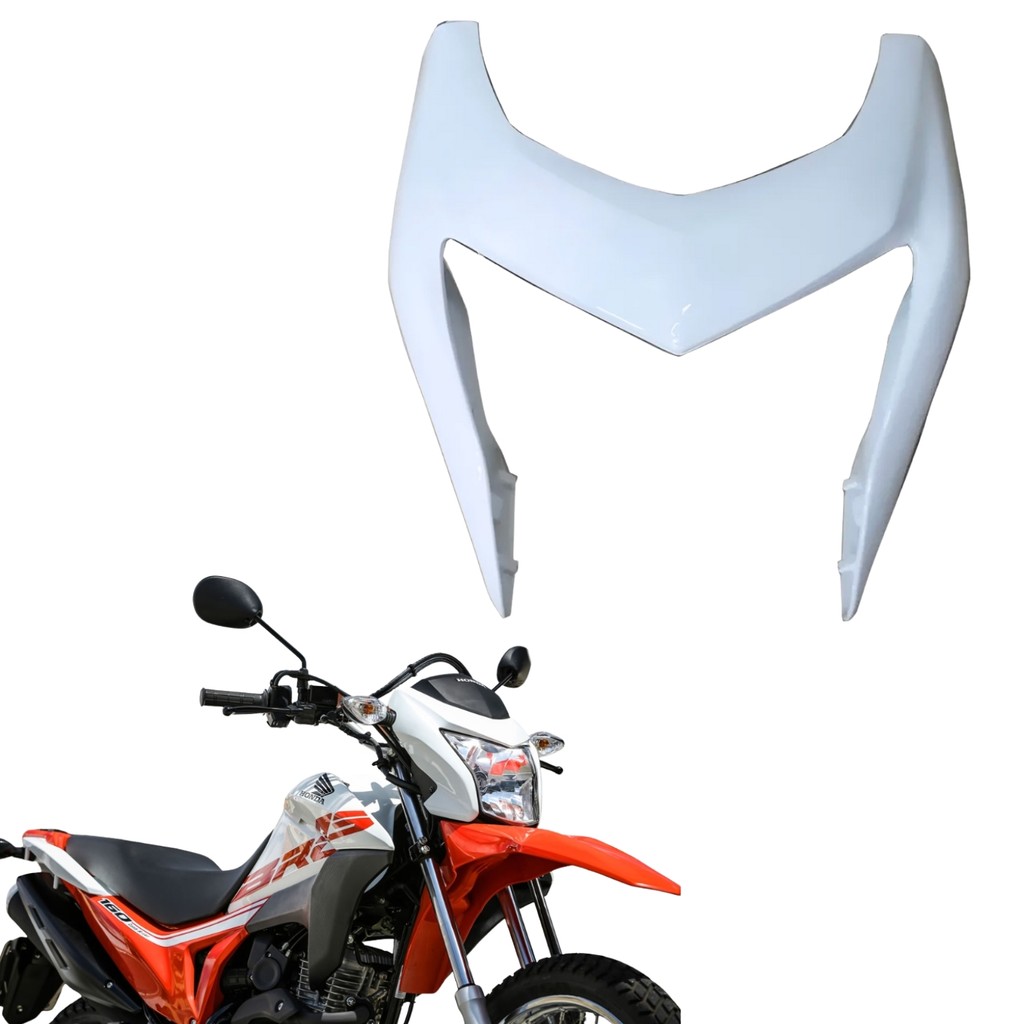 CARENAGEM CAPA FAROL BANANINHA FRONTAL HONDA NXR BROS 160 BRANCO 2015 - 2019 PARAMOTOS HONDA