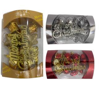 Conjunto Natalino de 12 Enfeites Decorativos