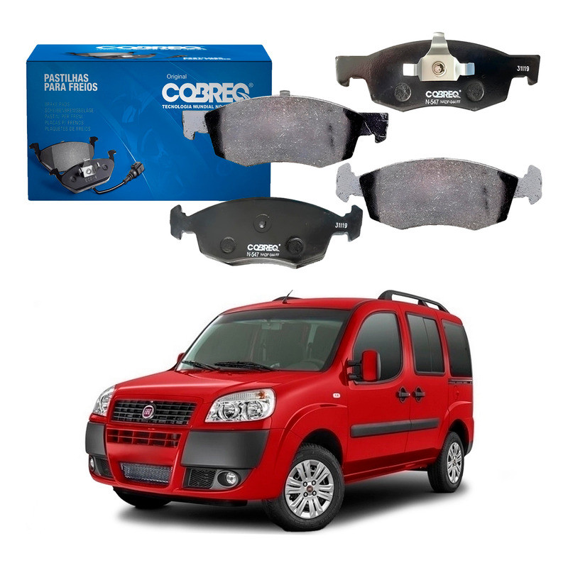 Jogo Pastilha Freio Dianteira Fiat Doblo 1.4 1.8 2010 A 2020