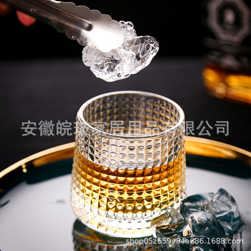 Copo de Uísque INS Copo de Vidro Copo Rotativo Criativo Copo de Cerveja Padrão Martelado Japonês Copo de Licor Copo de V