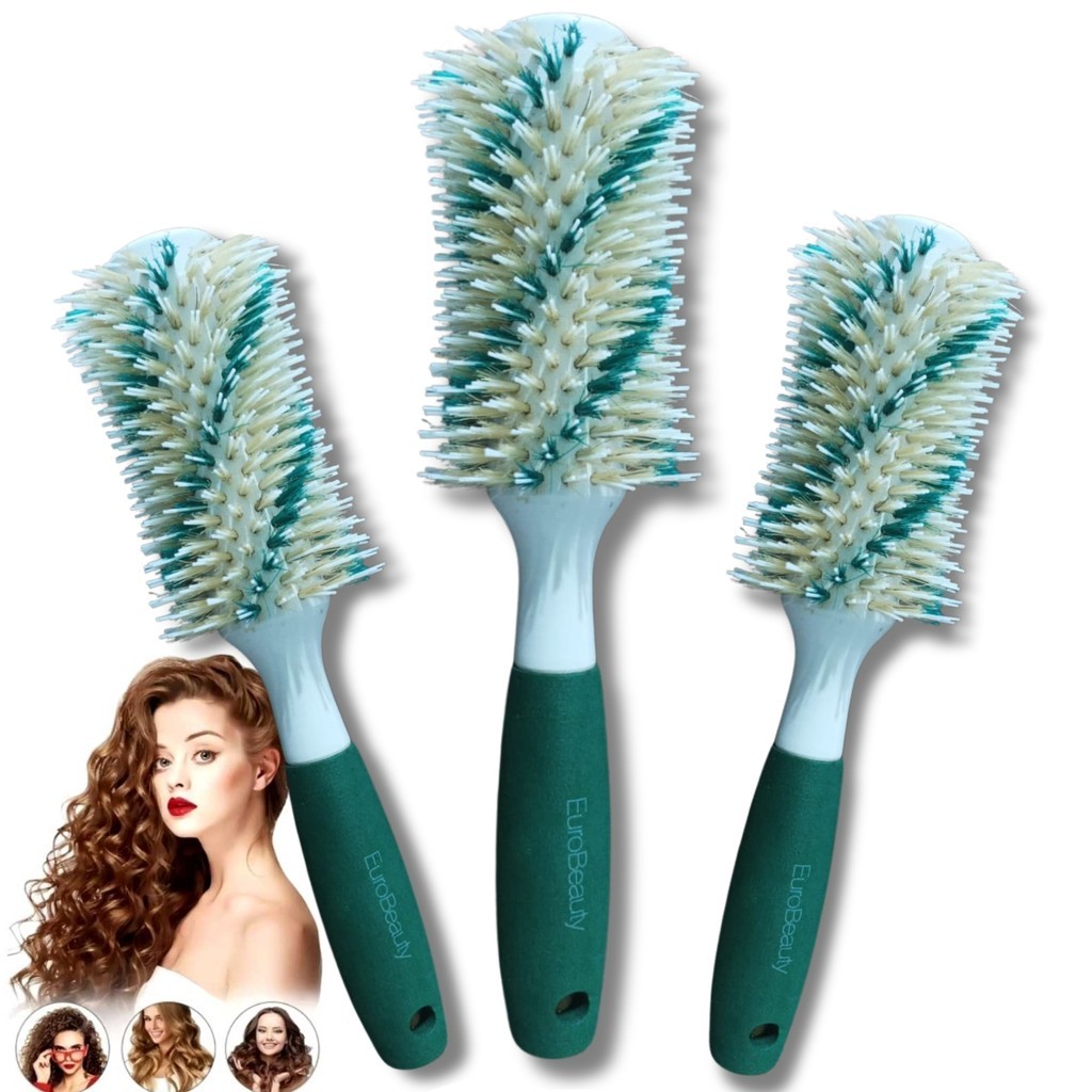 Kit 3 Escova De Cabelo Térmica Proliser 34mm Cerdas Mista Javali em Oferta na Shopee