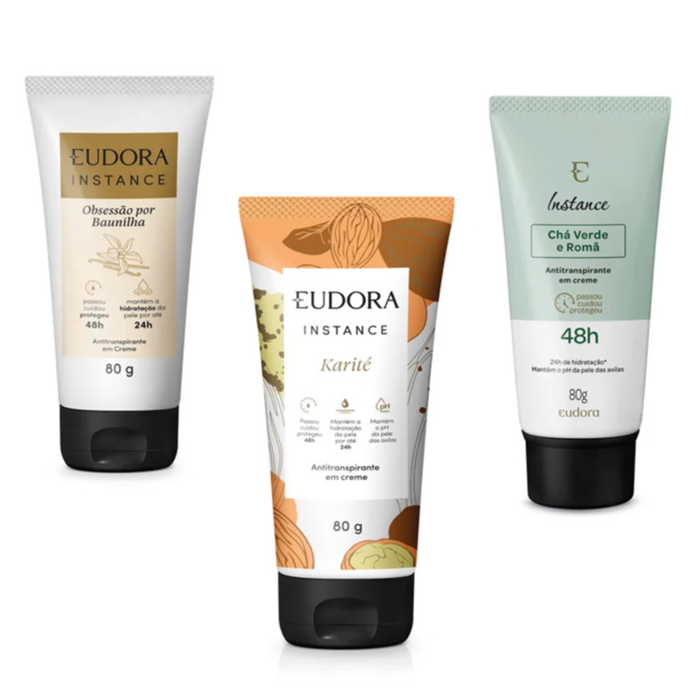 Desodorante em Creme Antitranspirante Eudora Instance 80gr VARIAS FRAGANCIAS