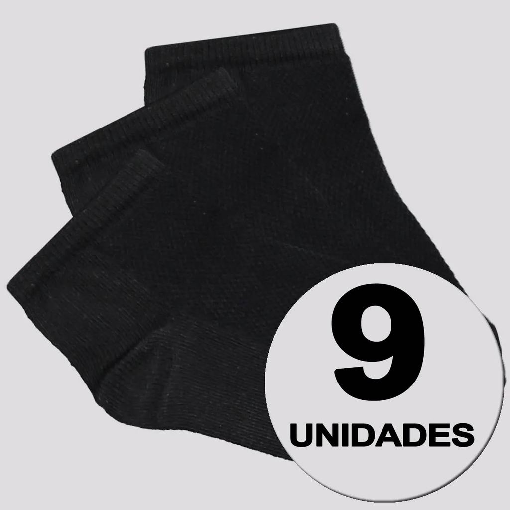 Kit Meia Selene Sapatilha Infantil 9 Pares Preta em Oferta na Shopee