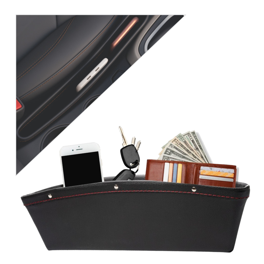 Organizador Porta Treco Corino Preto Banco Carro Automotivo