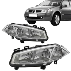 Farol Megane Sedan Grand Tour 2007 2008 2009 2010 2011 2012 2013 Foco Duplo Cromado