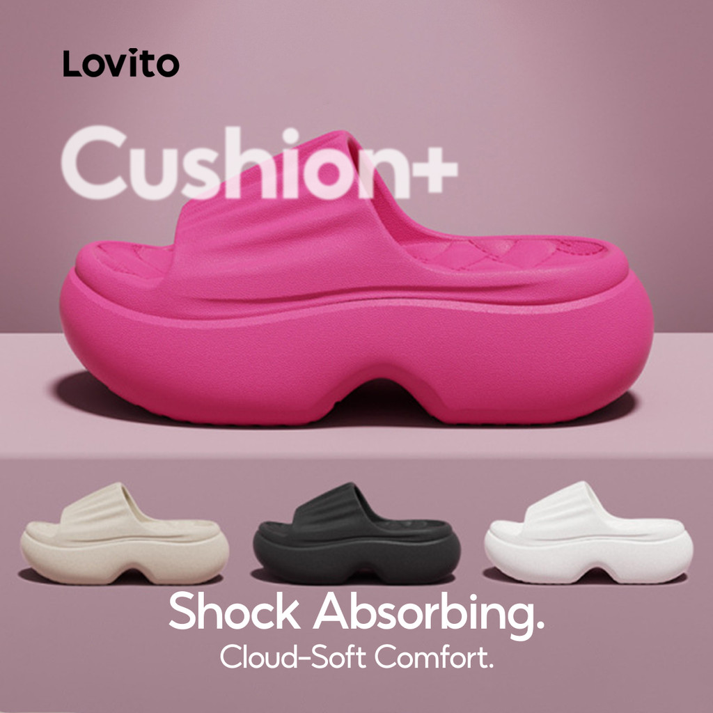 Lovito Sandálias Casuais de Sola Macia para mulheres LFAS3044 em Oferta na Shopee