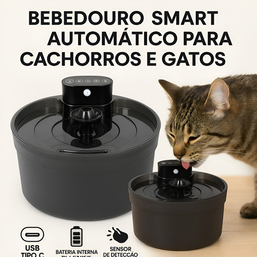 Bebedouro Silencioso Com Sensor E Filtro Pet Novo lacrado