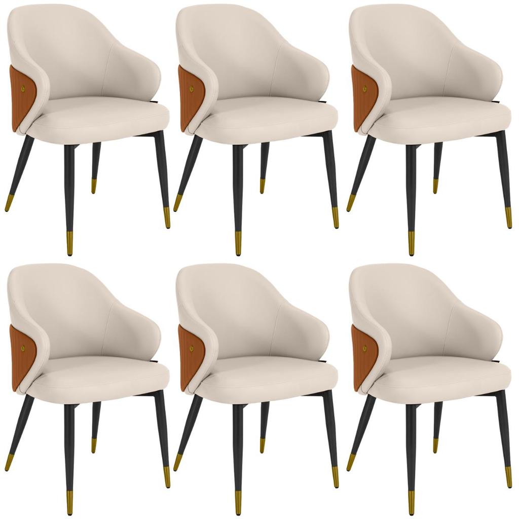 Kit 6 Cadeiras de Jantar Estofada Milano Design Italiano