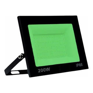 Luz Refletor Led 200w Holofote Bivolt Prova Dágua Ip66 Luz Decorativa Verde