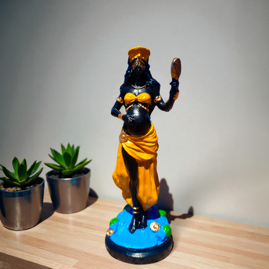 Imagem de Oxum 23cm em Resina Orixá da Fertilidade, Amor e Prosperidade Miniatura Decorativa Umbanda e Candomblé em Oferta na Shopee