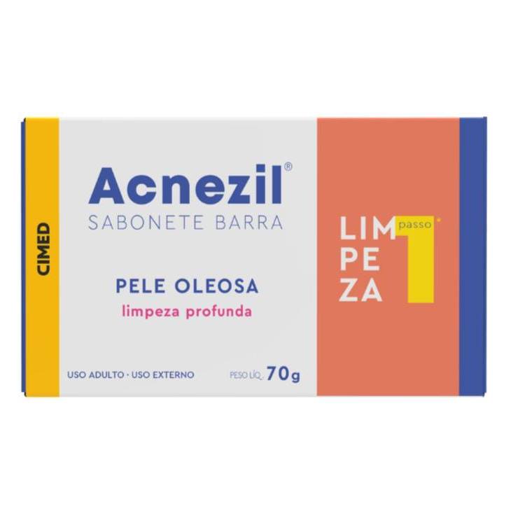 Sabonete em Barra Para Pele Oleosa Acnezil 70g - Cimed