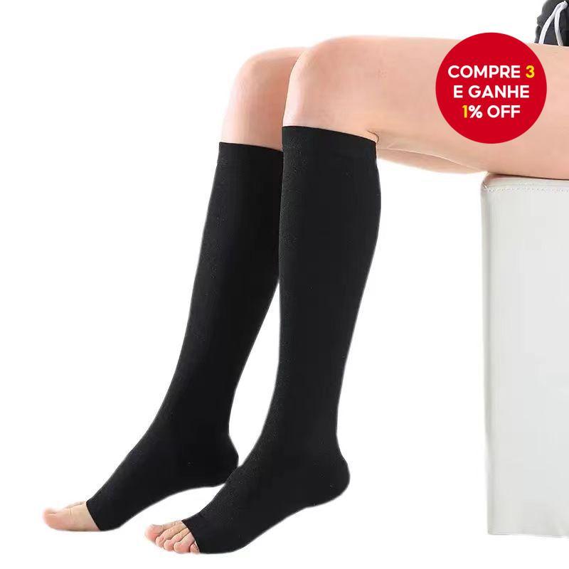 Meias De Compressão De Dedo Aberto De Cano Alto Para Inchaço E Alívio Da Dor , Ideais Gravidez , Maternidade (Pele/Balco