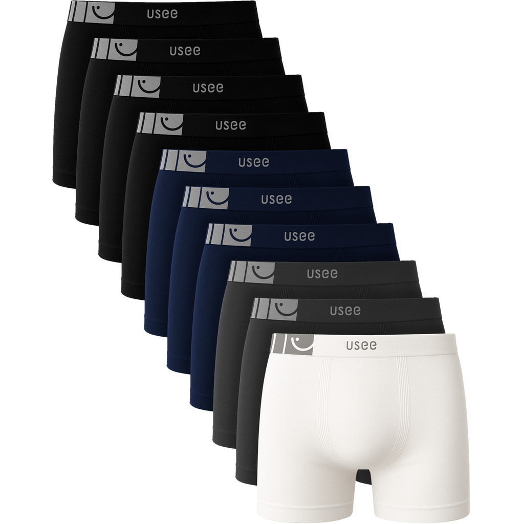 Kit 10 Cuecas Boxer Microfibra Adulto Usee Brasil Original
