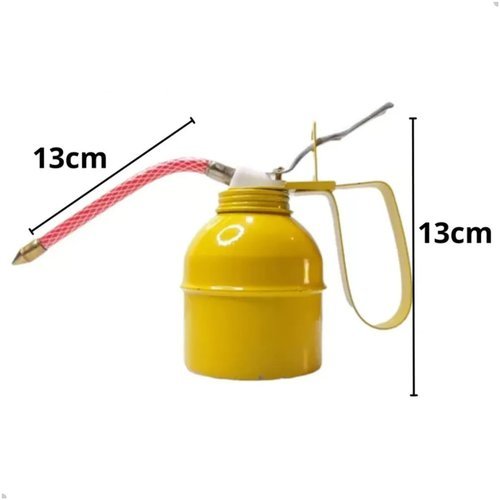 Almotolia Bomba Manual Oleosa 300ml Capacidade Transferencia Eficiente Amarela