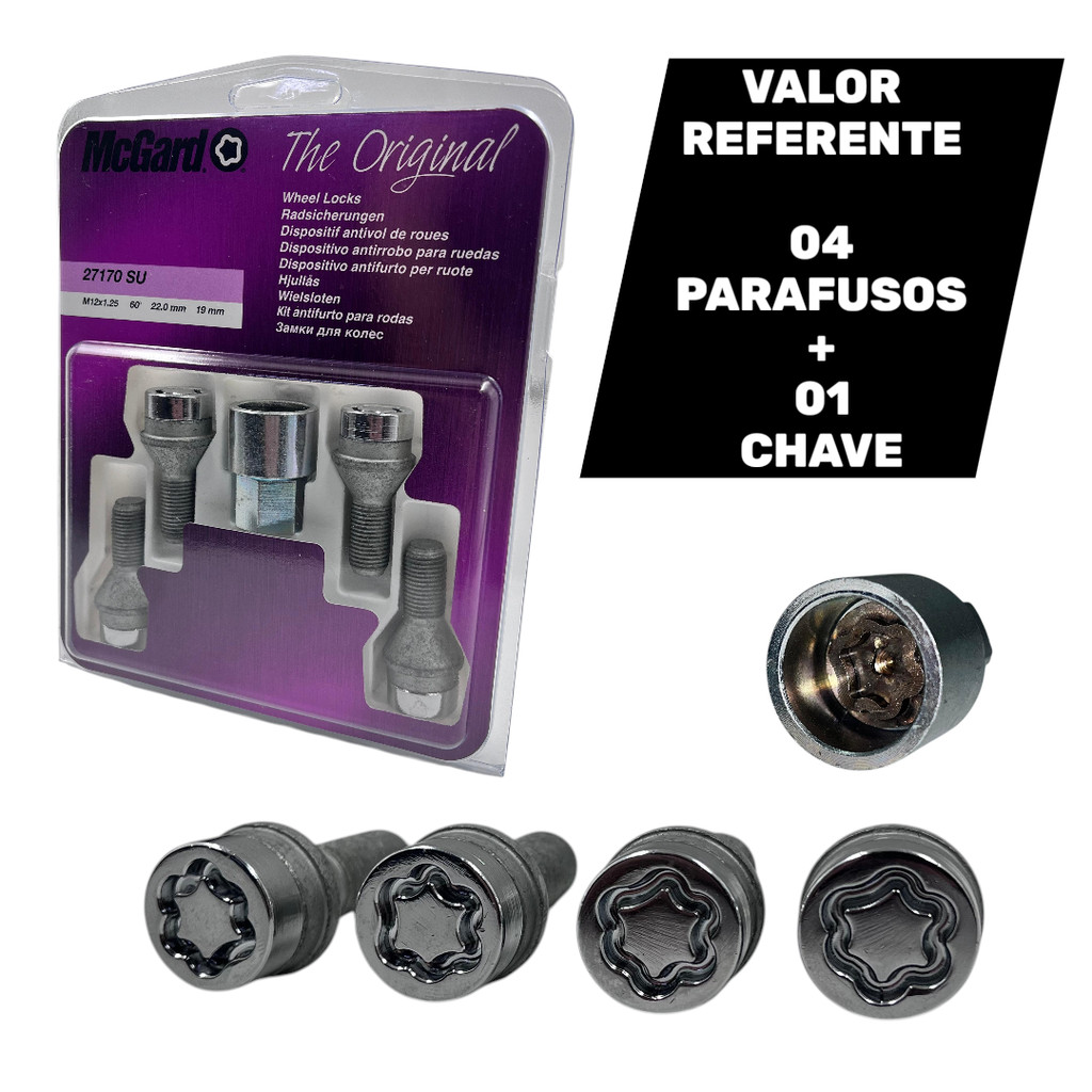 Parafuso Antifurto Trava Roda Tiggo 7 Sport 2025 2026 Mcgard