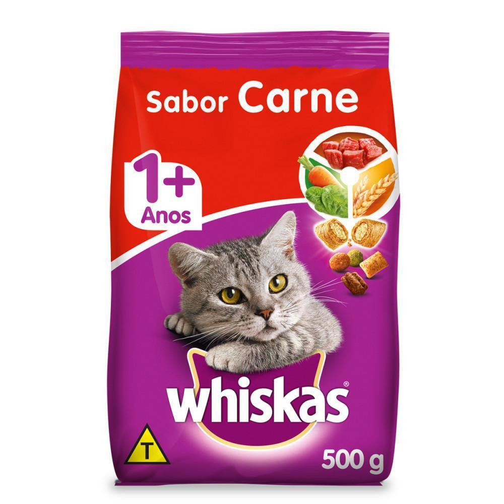 Ração Carne Gatos Adultos 900 g Whiskas