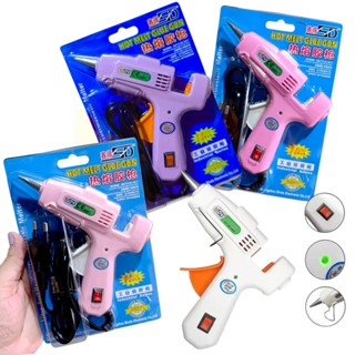 Pistola de Cola Quente Colorida Bivolt  Pequena Botão Liga/Desliga Cola 7mm  20w Bico Fino Artesanato Profissional em Oferta na Shopee
