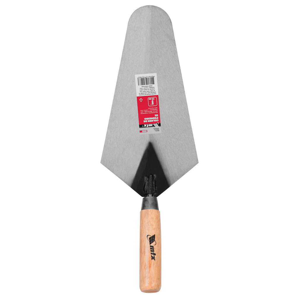 COLHER DE PEDREIRO CANTO RETO, CABO DE MADEIRA, 9POL., 225MM, 1PC // MTX em Oferta na Shopee