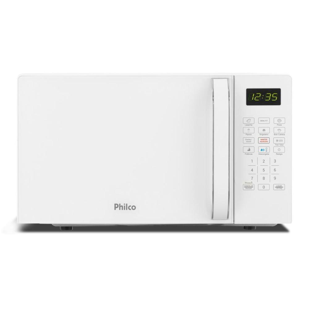 Micro-Ondas Philco 20L PMO23B Limpa Fácil 1100W Branco