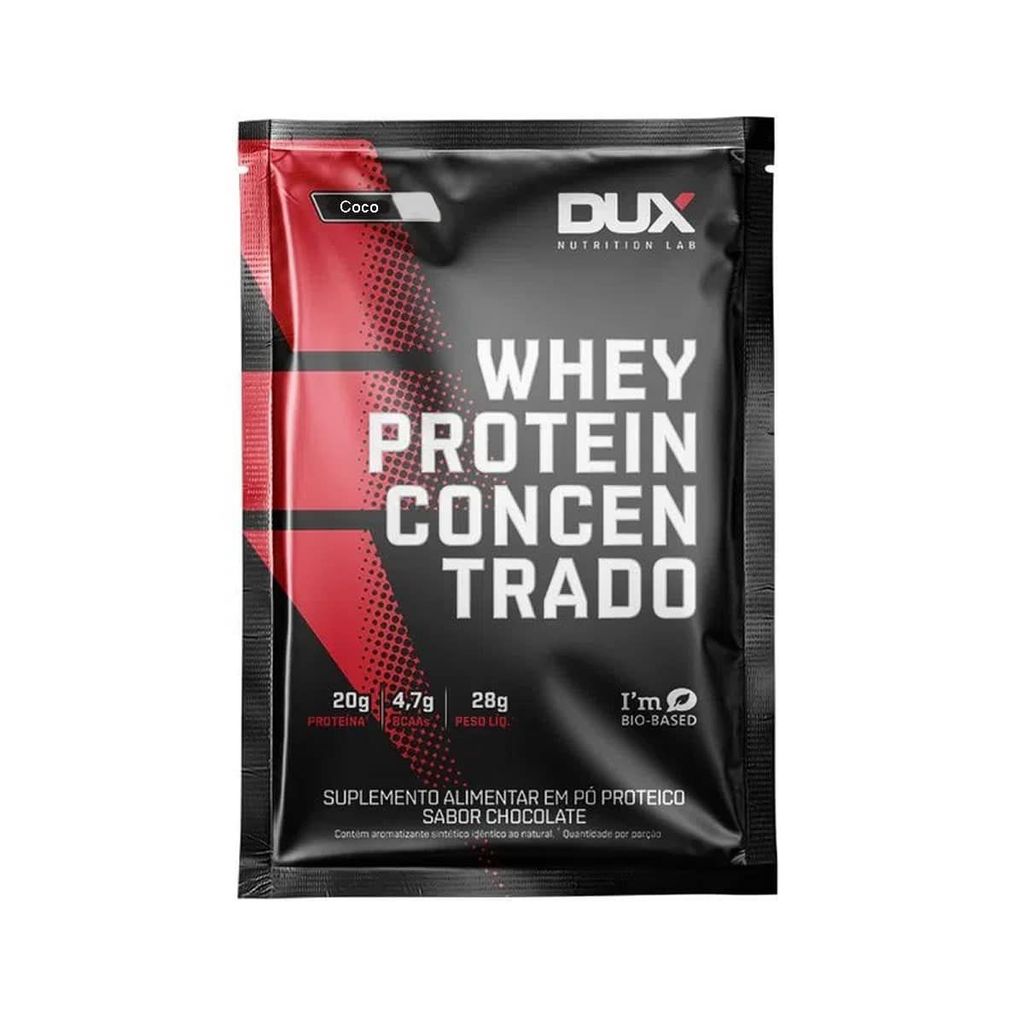 Whey Protein Concentrado - 1 Sachê 28g Coco - Dux Nutrition em Oferta na Shopee