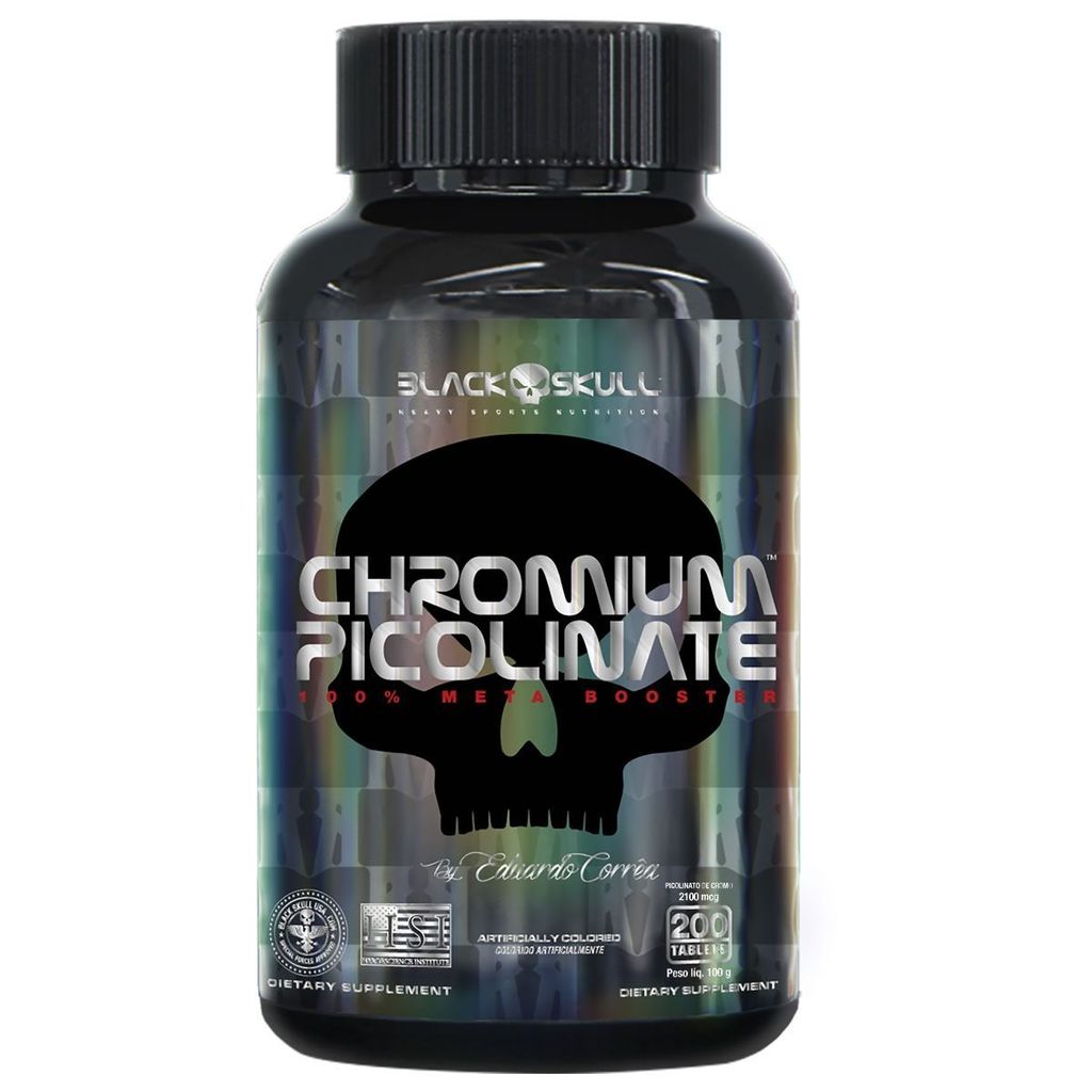 Chromium Picolinate - 200 Tablets - Black Skull em Oferta na Shopee