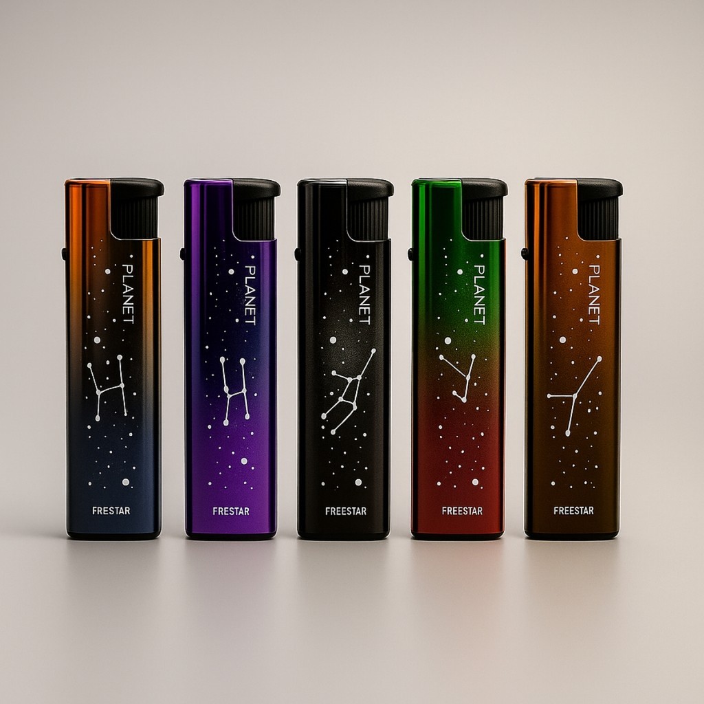 Imagem Isqueiro Recarregável Estampas de Signos Cores Vibrantes