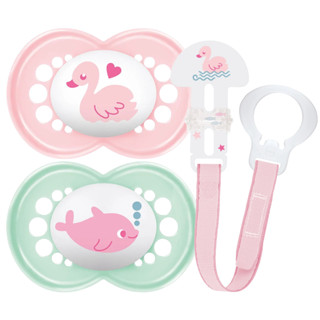 Kit 2 Chupetas Mam 6+m Rosa + Prendedor Chupeta Clip em Oferta na Shopee