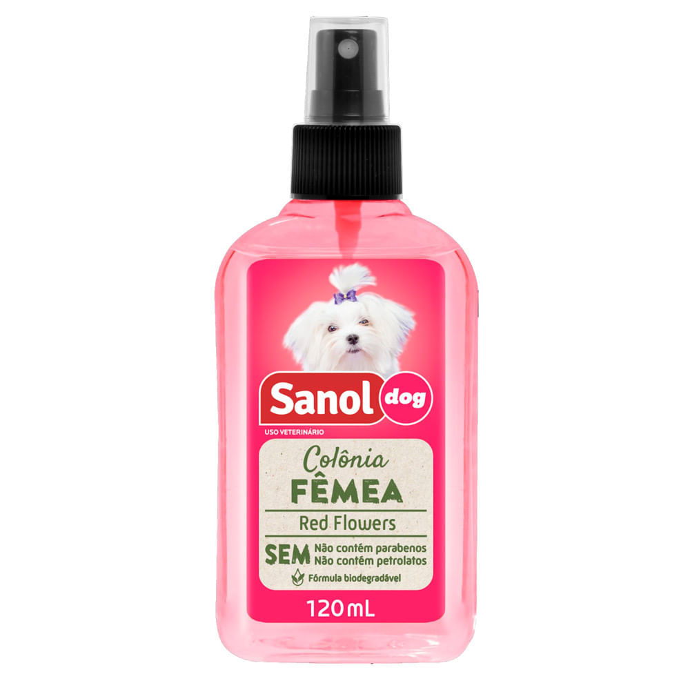 Colônia Veterinária Sanol Dog Fêmea com 120ml em Oferta na Shopee