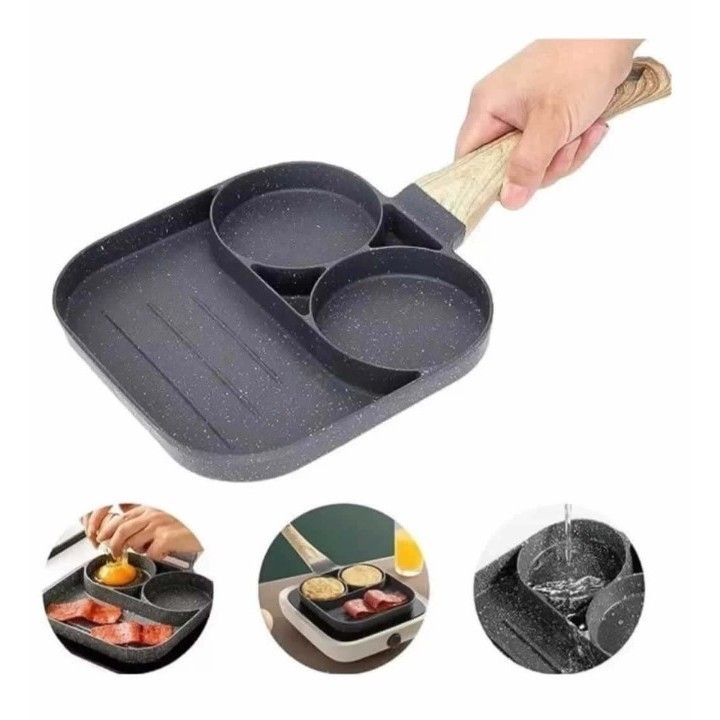 WeLian GL Frigideira Antiaderente 3 em 1 com Divisórias em Oferta na Shopee