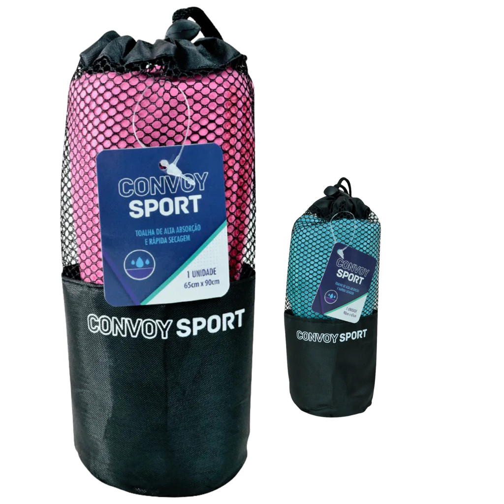 TOALHA DE ALTA ABSORÇÃO EM MICROFIBRA TAM M AZUL E ROSA 90X65CM em Oferta na Shopee