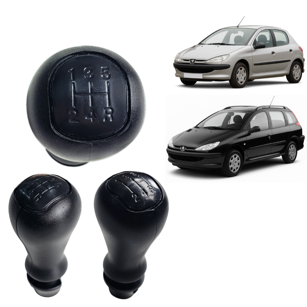 Manopla Alavanca Bola De Câmbio Peugeot 206 SW 99/09 206 98/10 5 Marchas