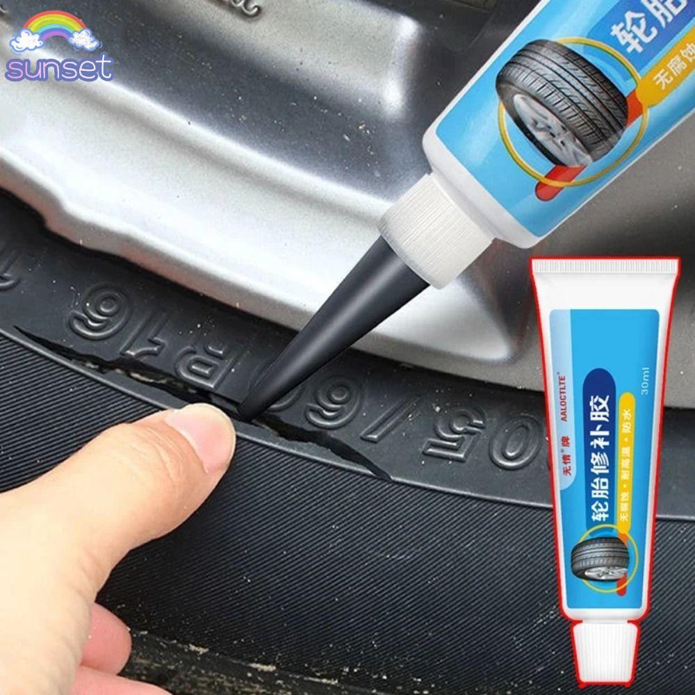 Cola Para Reparo De Pneus SUNSET , Líquido Selante Preto Resistente Ao Desgaste , Adesiva De Borracha Forte De Alta Resi