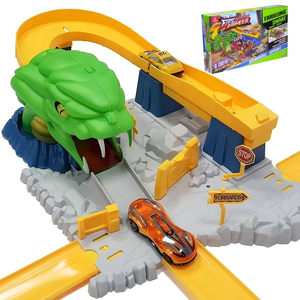 Pista de Corrida Infantil com Túnel de Cobra e Som - Castela em Oferta na Shopee