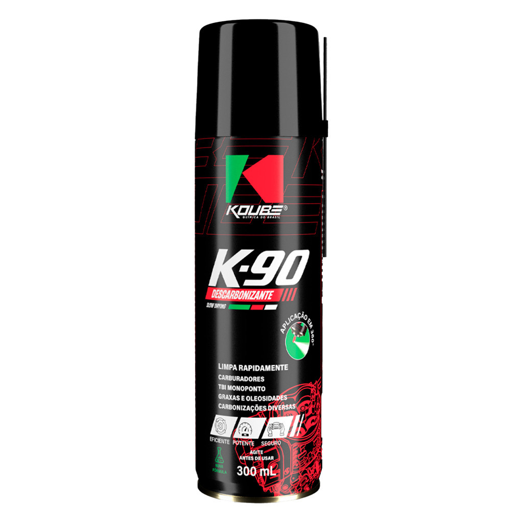 DESCARBONIZANTE SLOW DRYING K90 300ML LIMPA RÁPIDO KOUBE em Oferta na Shopee
