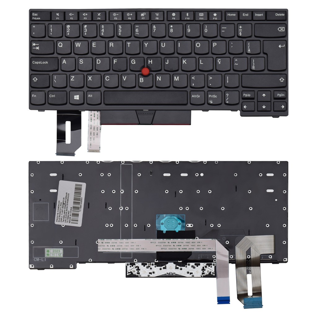 Teclado para Notebook Lenovo ThinkPad T490 | Preto ABNT2 em Oferta na Shopee