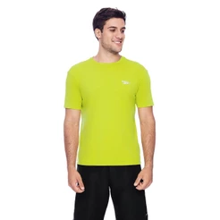 Camiseta Masculina Authentique Corrida Proteção UV Dry Fit Conforto Extremo Speedo - AMARELO