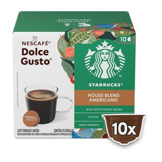 Starbucks Americano House Blend by NESCAFÉ Dolce Gusto - 10 Cápsulas em Oferta na Shopee