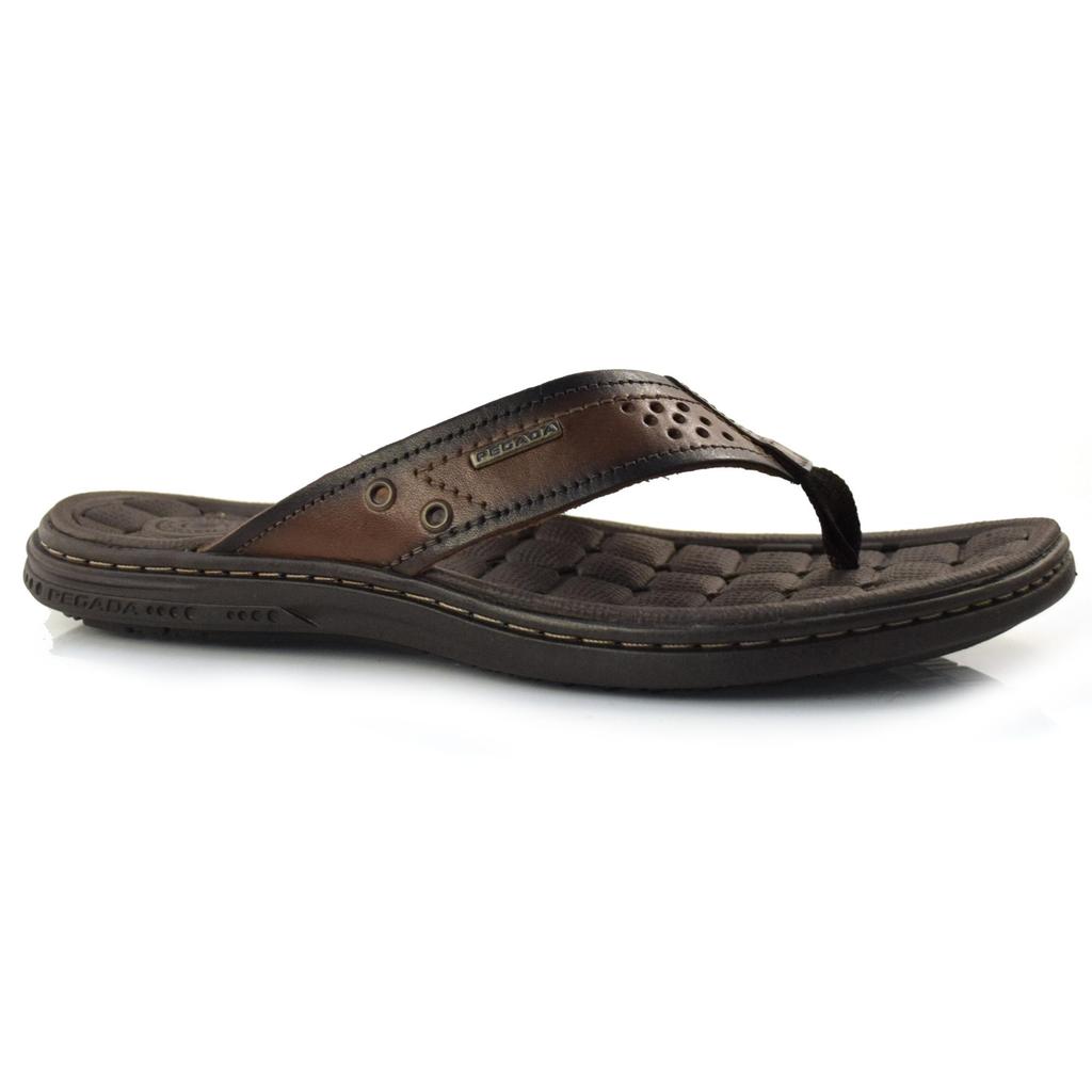 Chinelo Masculino de Couro Pegada 131221